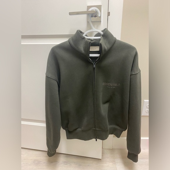 Fear of God Essentials Gray Full Zip Jacket - Picture 2 of 5